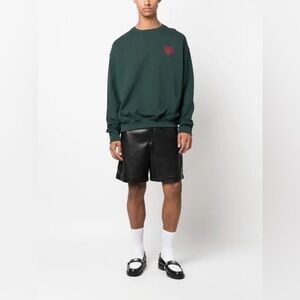 Family First Logo-Embroidered Cotton Sweatshirt Mens Size XXL Long Sleeves